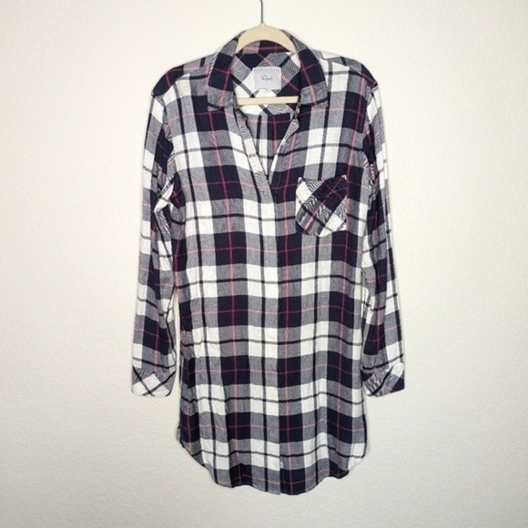 Rails Plaid Sawyer‎ Button Down Shirt Dress - Picture 1 of 8